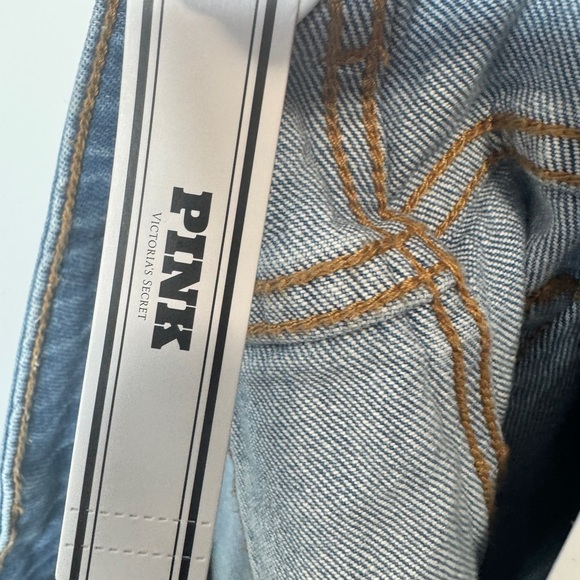 PINK Denim High-Rise Cut Off Jean Shorts - Picture 6 of 12